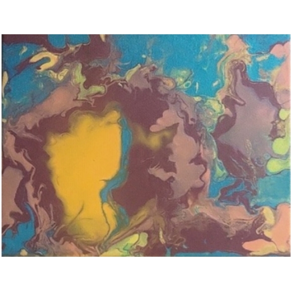 Hand Crafted Abstract Design 11x14 Inches Canvas Painting - Picture 4 of 4